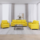 vidaXL 3 részes világossárga szövet ülőgarnitúra párnákkal