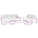 vidaXL 4 részes krémszínű szövet ülőgarnitúra párnákkal