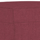 vidaXL 3 részes bordó szövet ülőgarnitúra párnákkal