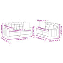 vidaXL 2 részes bordó műbőr ülőgarnitúra párnákkal