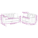 vidaXL 2 részes kávészínű műbőr ülőgarnitúra párnákkal