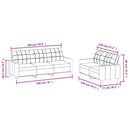 vidaXL 2 részes krémszínű műbőr ülőgarnitúra párnákkal