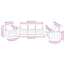 vidaXL 3 részes szürke műbőr ülőgarnitúra párnákkal