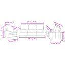 vidaXL 3 részes kávészínű műbőr ülőgarnitúra párnákkal