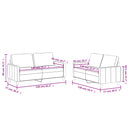 vidaXL 2 részes szürke műbőr ülőgarnitúra párnákkal