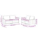 vidaXL 2 részes bordó műbőr ülőgarnitúra párnákkal