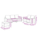 vidaXL 3 részes bordó műbőr ülőgarnitúra párnákkal