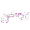 vidaXL 3 részes kávészínű műbőr ülőgarnitúra párnákkal