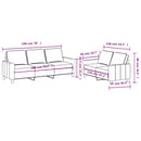 vidaXL 2 részes krémszínű szövet ülőgarnitúra párnákkal