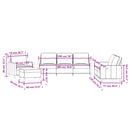 vidaXL 4 részes rózsaszín bársony ülőgarnitúra párnákkal