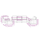 vidaXL 4 részes bordó bársony ülőgarnitúra párnákkal