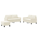 vidaXL 3 részes krém bársony ülőgarnitúra párnákkal