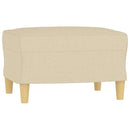 vidaXL 3 részes krémszínű szövet ülőgarnitúra párnákkal