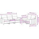 vidaXL 2 részes krémszínű szövet ülőgarnitúra párnákkal