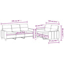 vidaXL 2 részes tópszínű szövet ülőgarnitúra párnákkal