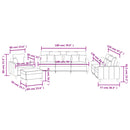 vidaXL 4 részes világosszürke szövet ülőgarnitúra párnákkal