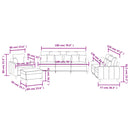 vidaXL 4 részes sötétszürke szövet ülőgarnitúra párnákkal
