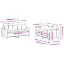 vidaXL 2 részes tópszínű szövet ülőgarnitúra párnákkal