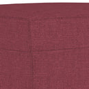 vidaXL 3 részes bordó szövet ülőgarnitúra párnákkal