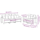 vidaXL 2 részes sötétszürke szövet ülőgarnitúra párnákkal