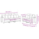 vidaXL 2 részes bordó szövet ülőgarnitúra párnákkal