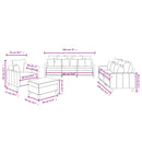 vidaXL 4 részes világosszürke bársony ülőgarnitúra párnákkal