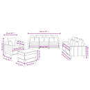 vidaXL 4 részes krém bársony ülőgarnitúra párnákkal