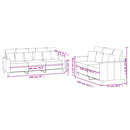 vidaXL 2 részes fekete bársony ülőgarnitúra párnákkal