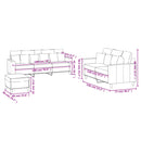 vidaXL 3 részes sötétszürke bársony ülőgarnitúra párnákkal