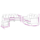 vidaXL 3 részes bordó bársony ülőgarnitúra párnákkal