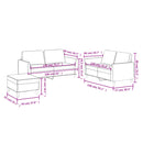 vidaXL 3 részes szürke műbőr ülőgarnitúra párnákkal