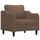 vidaXL 3 részes barna szövet ülőgarnitúra párnákkal