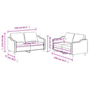 vidaXL 2 részes sötétszürke szövet ülőgarnitúra párnákkal