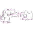 vidaXL 3 részes világosszürke szövet ülőgarnitúra párnákkal