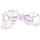 vidaXL 3 részes sötétszürke szövet ülőgarnitúra párnákkal