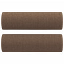 vidaXL 3 részes barna szövet ülőgarnitúra párnákkal