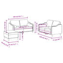 vidaXL 3 részes barna szövet ülőgarnitúra párnákkal