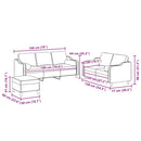 vidaXL 3 részes világosszürke szövet ülőgarnitúra párnákkal