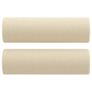 vidaXL 3 részes krémszínű szövet ülőgarnitúra párnákkal