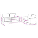 vidaXL 2 részes sötétszürke szövet ülőgarnitúra