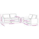 vidaXL 2 részes krémszínű szövet ülőgarnitúra