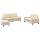 vidaXL 3 részes krémszínű szövet ülőgarnitúra