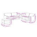 vidaXL 3 részes kávészínű műbőr ülőgarnitúra