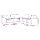 vidaXL 2 részes krémszínű műbőr ülőgarnitúra párnákkal