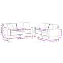 vidaXL 2 részes bordó műbőr ülőgarnitúra párnákkal