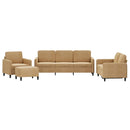 vidaXL 4 részes barna bársony ülőgarnitúra