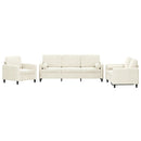 vidaXL 3 részes krémszínű bársony ülőgarnitúra párnákkal