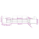 vidaXL 3 részes kék bársony ülőgarnitúra párnákkal