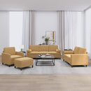 vidaXL 4 részes barna bársony ülőgarnitúra párnákkal