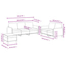 vidaXL 3 részes barna bársony ülőgarnitúra